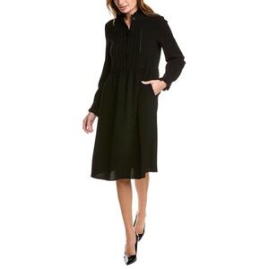 Lafayette 148 New York Womens Roslyn Shirtdress in Black
